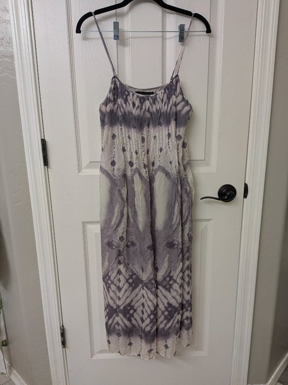 Style Butler 100% European Silk Tie Dye Midi Dress | Flowy Boho Style | SZ Med